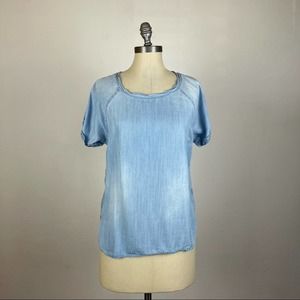 Cloth & Stone Chambray V Neck Shirt